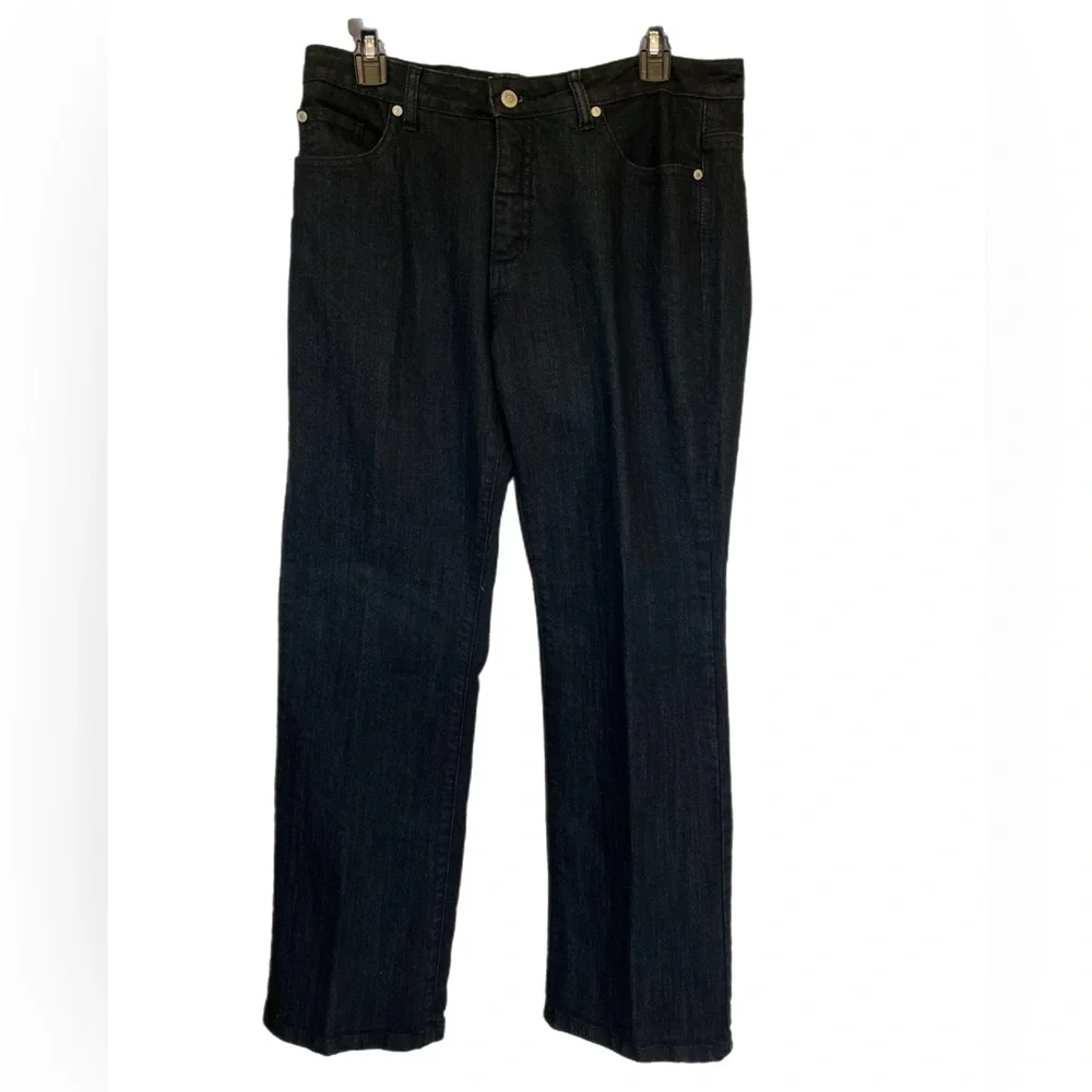 Bill Blass Jeans Women’s 14W Blue Bootcut Stretch Dark Denim Cotton Blend - Picture 2 of 5